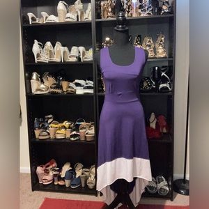 Purple high low maxi dress